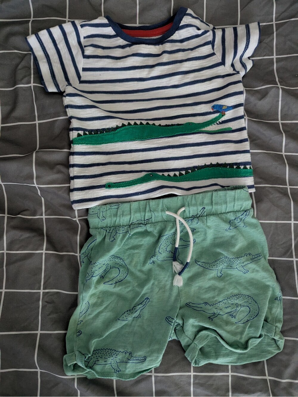 Baby Boden crocodile outfit play set